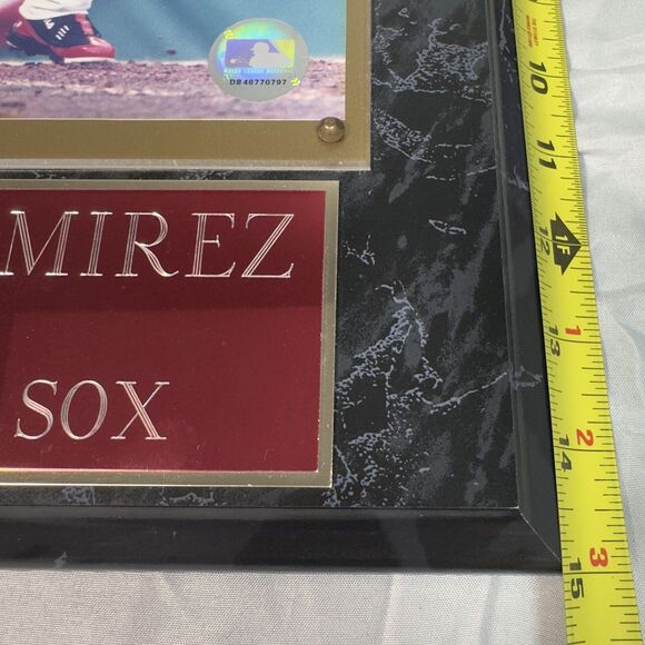 Boston Red Sox Manny Ramirez Autographed Photo Plaque MLB Baseball COA 2001 Holo - Picture 12 of 12